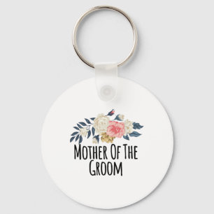 Floral Flowers Funny Mother Of The Groom Saying Sa Keychain