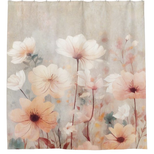 Floral Flowers Orange Beige Peach Design 328 (Front)