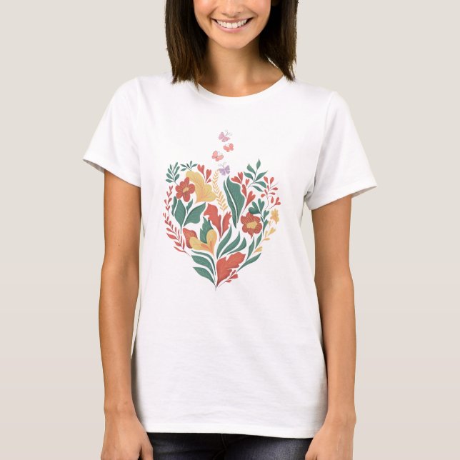 Floral Flowers T-Shirt (Front)