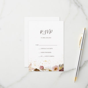 Floral flush moderne Carte RSVP