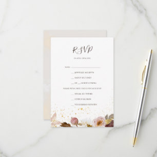 Floral flush moderne Choix du menu aquarelle RSV