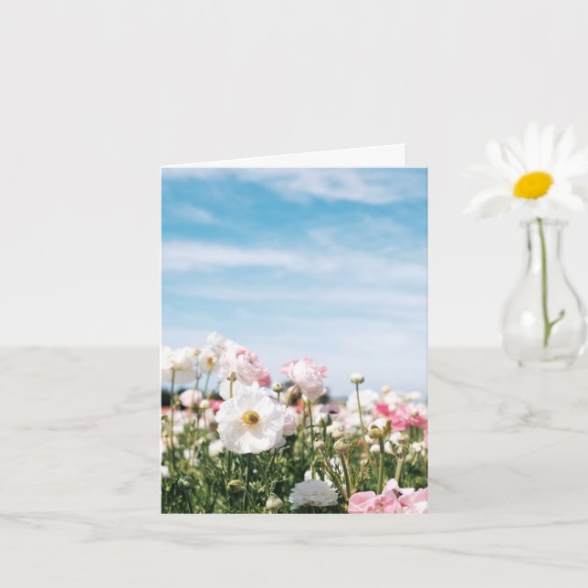 Floral Folded Greeting Card (Small Plant)