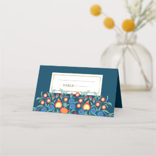 Floral Folk Art Design Table Place Cards