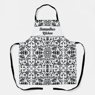 Floral Folk Art Personalized All-Over Print Apron