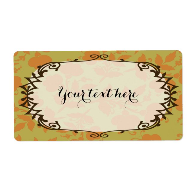 Floral Food Label (Front)