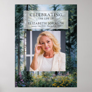 Floral Forest Celebration of Life Welcome Sign