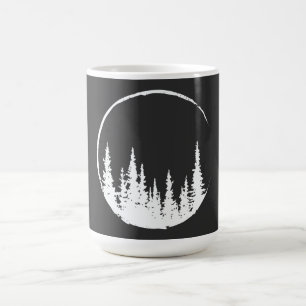 Floral Forest Circle Tree Loving Forest Tree Coffee Mug