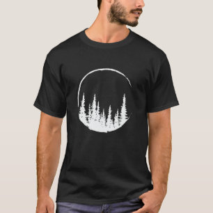 Floral Forest Circle Tree Loving Forest Tree T-Shirt