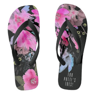 Floral Fountain Flip Flops