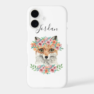 Floral Fox Add Your Name