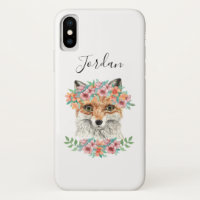 Floral Fox | Add Your Name