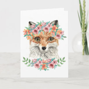 Floral Fox Card