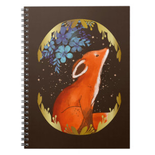 Floral Fox Notebook