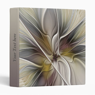 Floral Fractal, Fantasy Flower Earth Colours Text Binder
