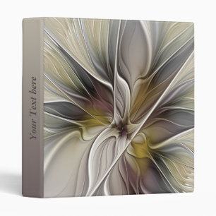 Floral Fractal, Fantasy Flower Earth Colours Text Binder