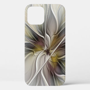 Floral Fractal, Fantasy Flower with Earth Colours iPhone 12 Case