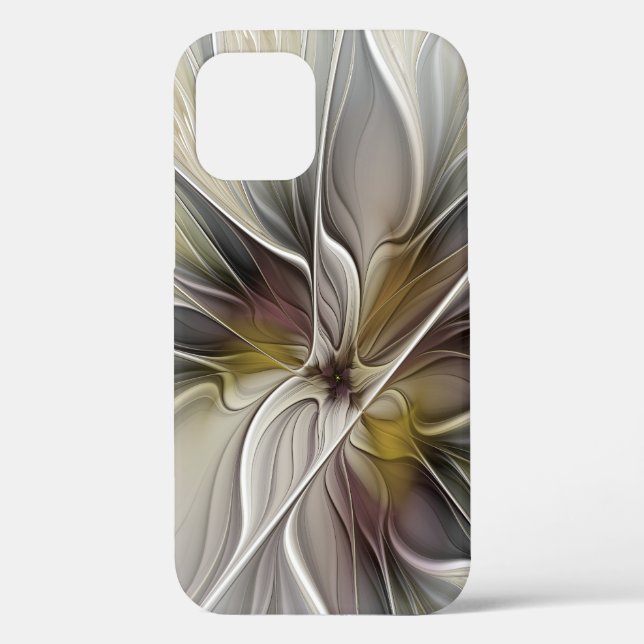 Floral Fractal, Fantasy Flower with Earth Colours Case-Mate iPhone Case (Back)