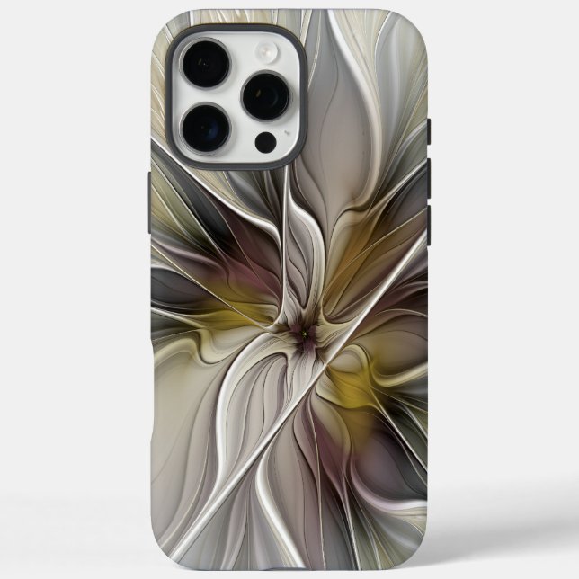 Floral Fractal, Fantasy Flower with Earth Colours Case-Mate iPhone Case (Back)