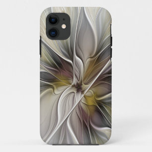 Floral Fractal, Fantasy Flower with Earth Colours iPhone 11 Case