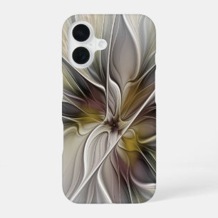 Floral Fractal, Fantasy Flower with Earth Colours iPhone 16 Case