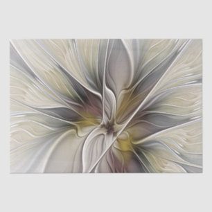 Floral Fractal, Fantasy Flower with Earth Colours Tissue Paper