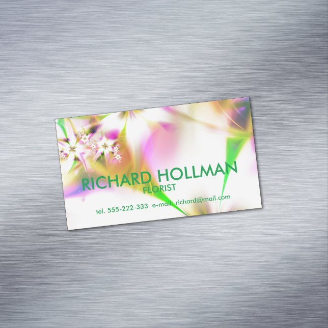 Floral fractal 	Magnetic business card (In Situ)