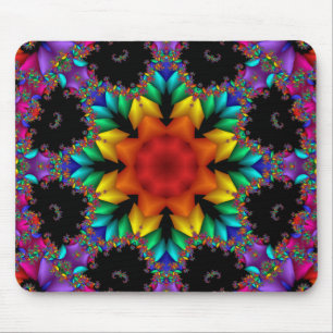 Floral Fractal Mouse Pad