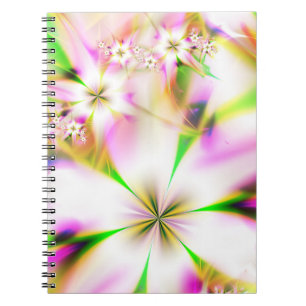 Floral fractal notebook