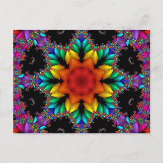Floral Fractal Postcard