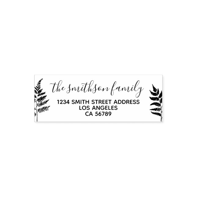 Floral Frame Botanical Signature Tree Self-inking Stamp (Design)