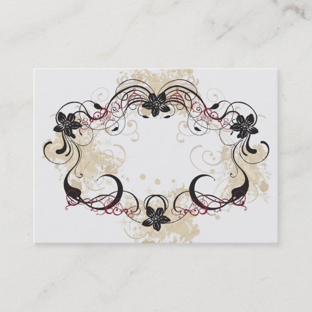 Floral frame Business Card (Front)