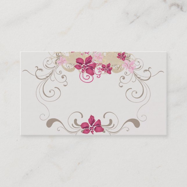 Floral frame Business Card (Front)