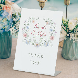 Floral Frame Cards & Gifts Pedestal Sign