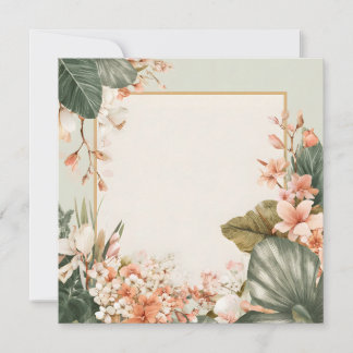 Floral Frame Greeting Card 
