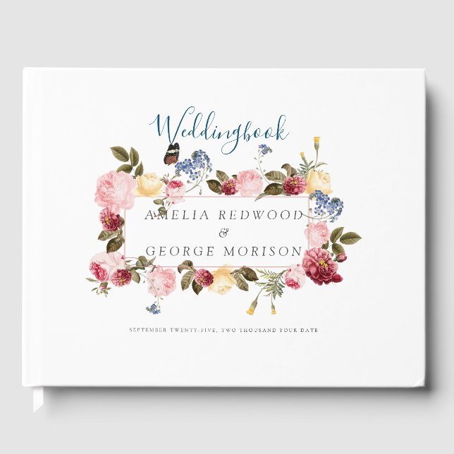 Floral Frame Guest Book (Front)