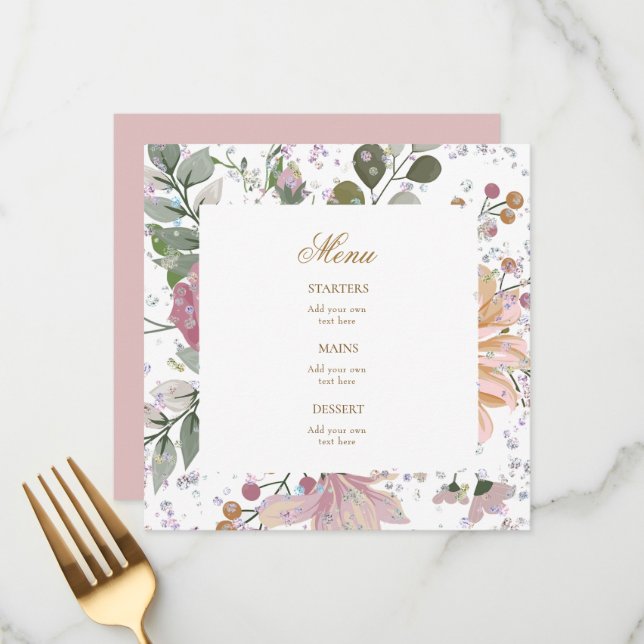 floral frame menu (Front/Back In Situ)
