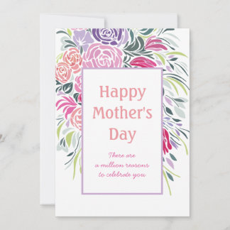 Floral Frame Mother's Day Card