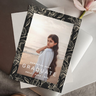 Floral Frame Photo College Graduation 2023 Announcement
