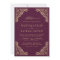 Floral Frame Plum and Gold Islamic Muslim Wedding