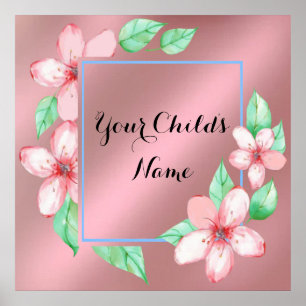 Floral Frame Poster