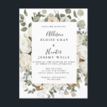 Floral Frame Save the Date Postcard<br><div class="desc">This modern photo wedding save the date flat card has a warm, minimalist design. The front features a lively script text above your first names and date. On the back, we've set the background as transparent, so that the colour of the paper will serve as the base colour. You can...</div>