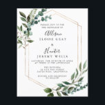 Floral Frame Wedding Invitation<br><div class="desc">All aspects of this design can be edited (font,  text size,  or floral accents moved/removed) to fit your needs. Please contact me if you need help with this design.</div>