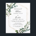 Floral Frame Wedding Invitation<br><div class="desc">All aspects of this design can be edited (font,  text size,  or floral accents moved/removed) to fit your needs. Please contact me if you need help with this design.</div>