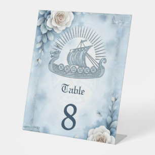 Floral Frame with Roses and Celtic Design.  Pedestal Sign