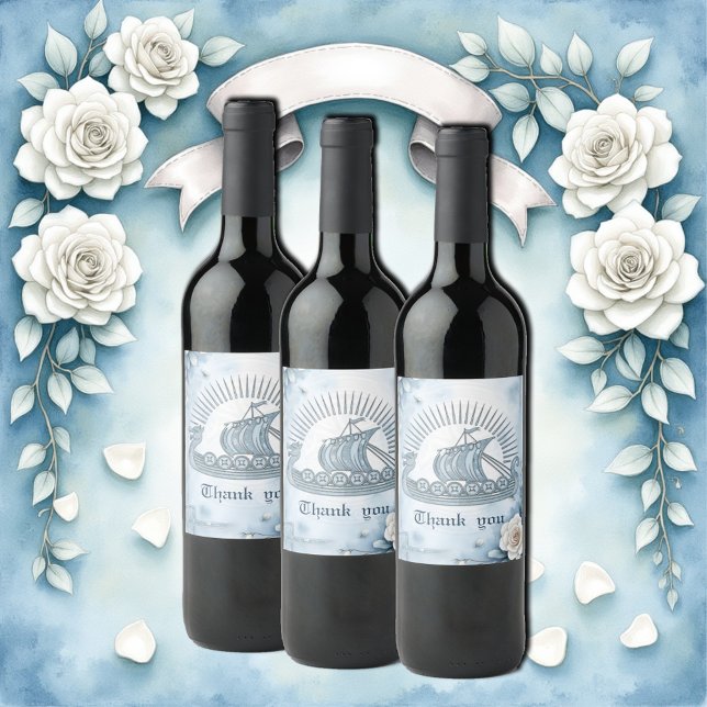 Floral Frame with Roses and Celtic Design.  Wine Label (Creator Uploaded)