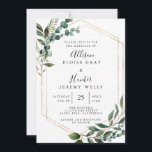 Floral Framed Invitation<br><div class="desc">This modern wedding card has a warm, minimalist design. The front features a lively script text above your first names and date. On the back, we've set the background as transparent, so that the colour of the paper will serve as the base colour. You can choose a colour for the...</div>