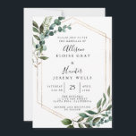 Floral Framed Invitation<br><div class="desc">This modern wedding card has a warm, minimalist design. The front features a lively script text above your first names and date. On the back, we've set the background as transparent, so that the colour of the paper will serve as the base colour. You can choose a colour for the...</div>