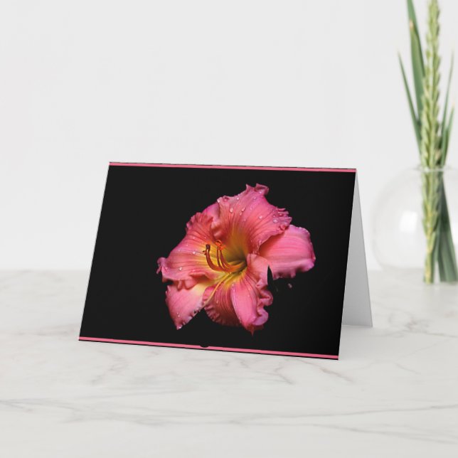 floral Framed, Thinking of You Card (Front)