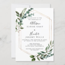 Floral Framed Wedding Invitation