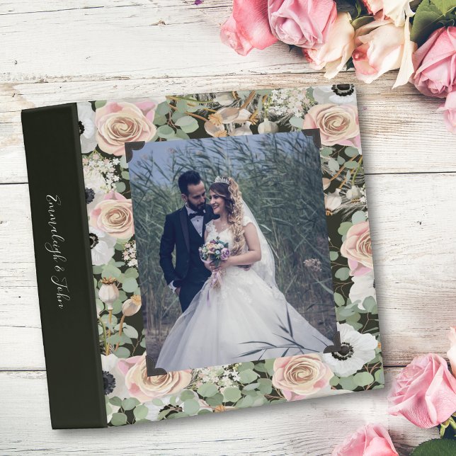 Floral Framed Wedding Photo Album Binder (Creator Uploaded)